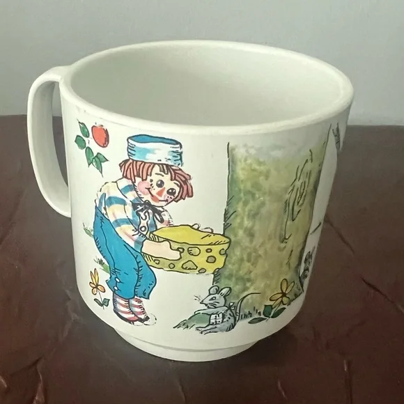 Vintage 1969 Raggedy Ann & Andy ~ 4 Piece Plastic Youth Dish Set: - Picture 6 of 6